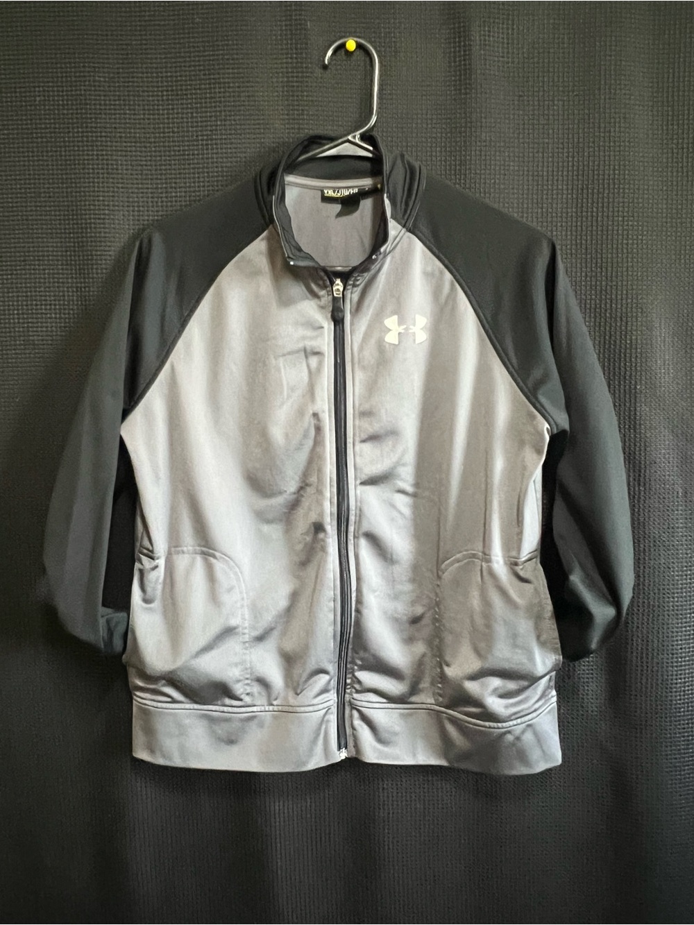 Under Armour Black and Gray Athletic Full‑Zip Jacket